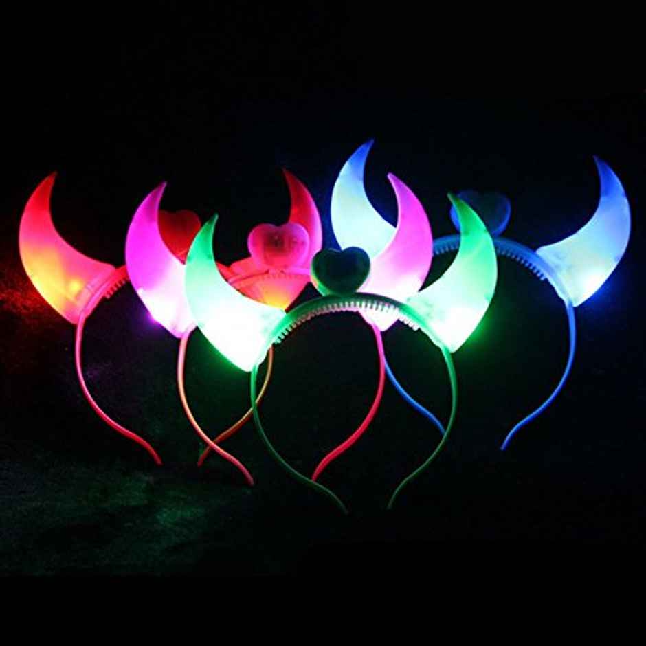 Devil LED Horns For Party | Assorted | Gullak